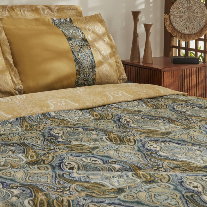 Karaca Home Sherie Dobbeltseng-Sengetøj – Grøn (Bomuldssatin)