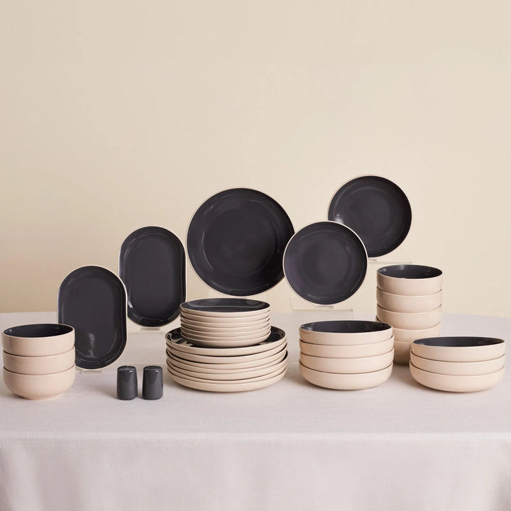 Karaca Earth Collection Terra 36 Dele – Spisesæt til 8 Personer, Antracit