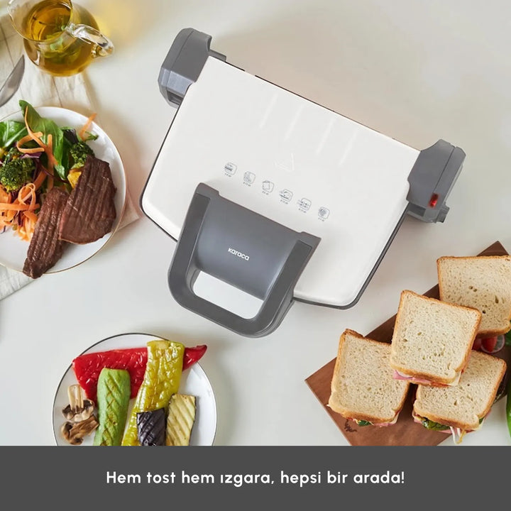Karaca Swiss Grill- og Toastmaskine – 4 Skiver, 1800 W