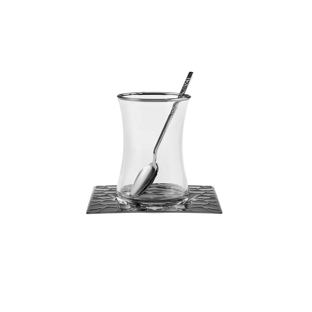 Karaca Petek Teglassæt Sølv - 12 Personer 40 Dele