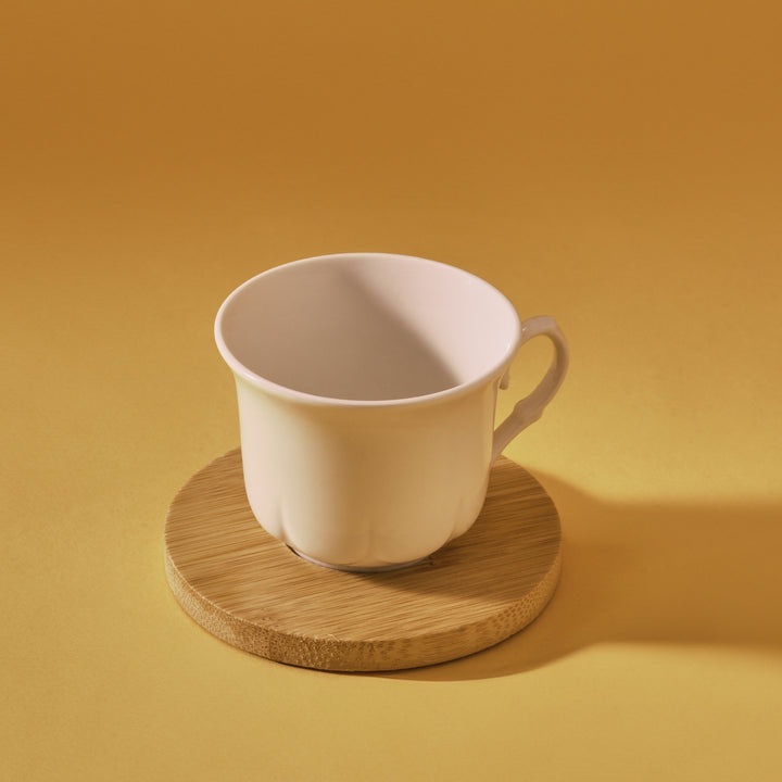Karaca Bambus - Kaffekopssæt med Bakke – 6 personer - 90 ml