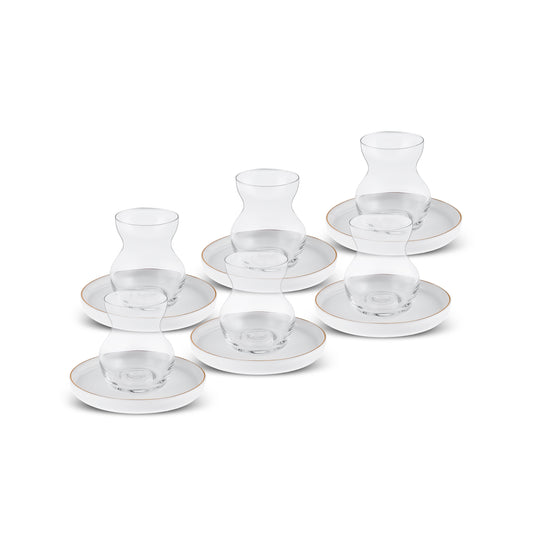 Karaca Streamline Sunset 12-delt 6-personers Glas Tesæt 165 ml
