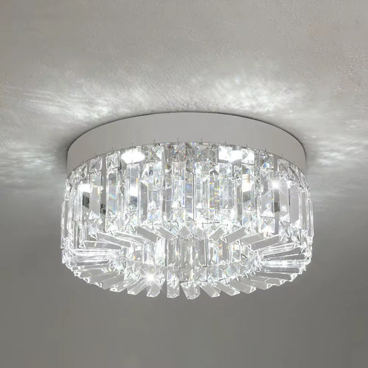 Moderne 40 cm Diameter Krystal / Rustfrit Stål LED Loftslampe / Lysekrone