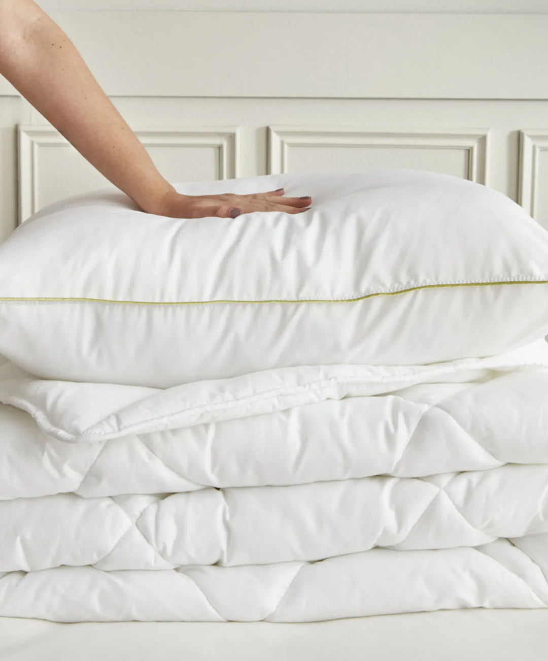 Karaca Home AloeVera Dobbeltdyne-Sæt – 195 × 215 cm