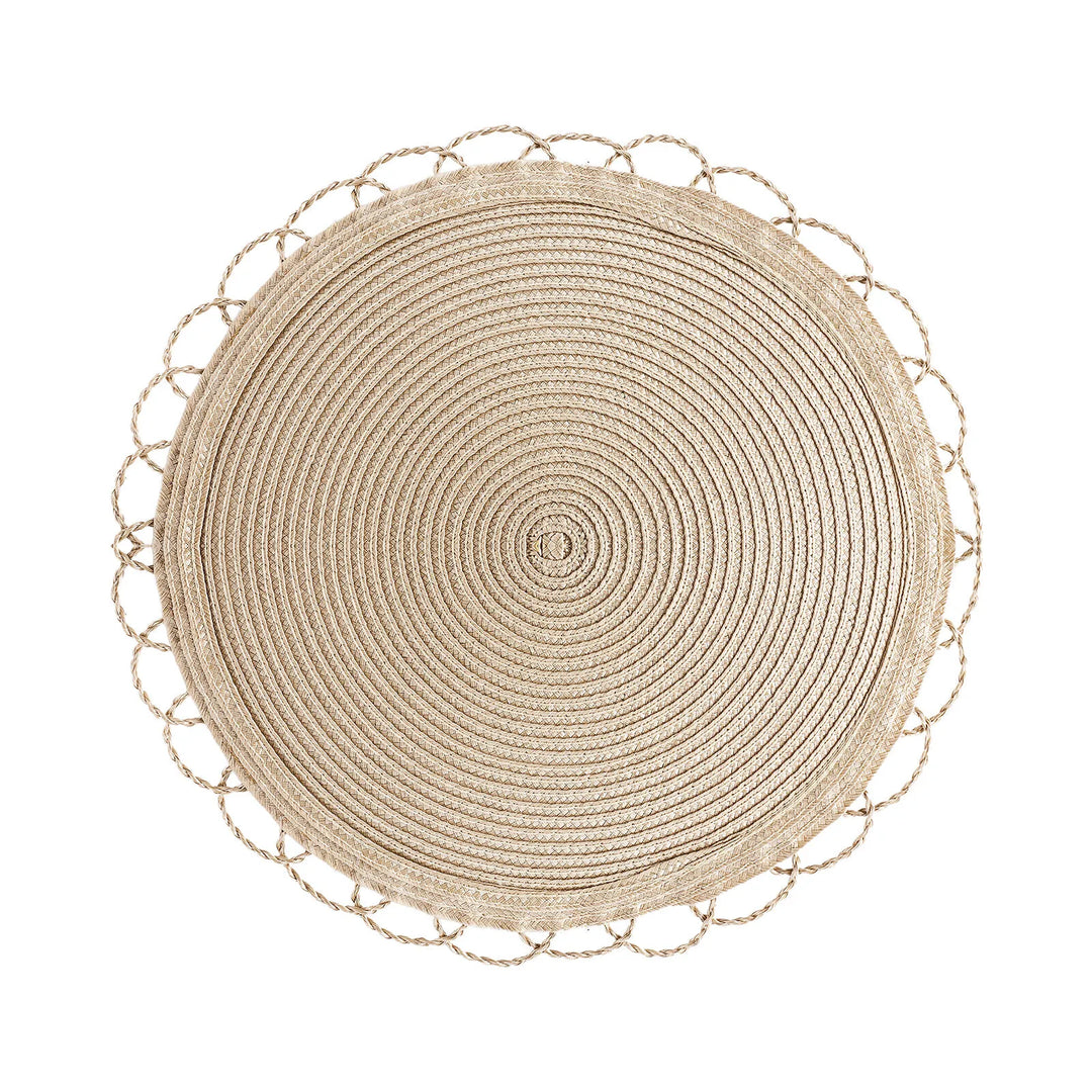 Karaca Katy 2 dele dækkeserviet - Natur, 38 cm