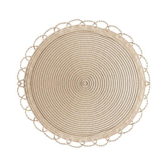 Karaca Katy 2 dele dækkeserviet - Natur, 38 cm