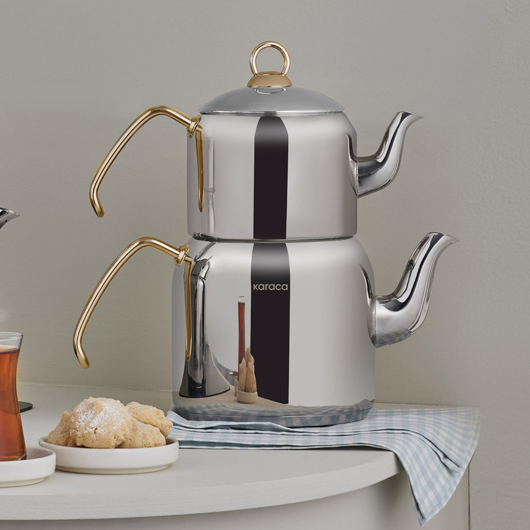 Karaca Esme Midi Induktion Tekandesæt 2,75 Liter – Guld