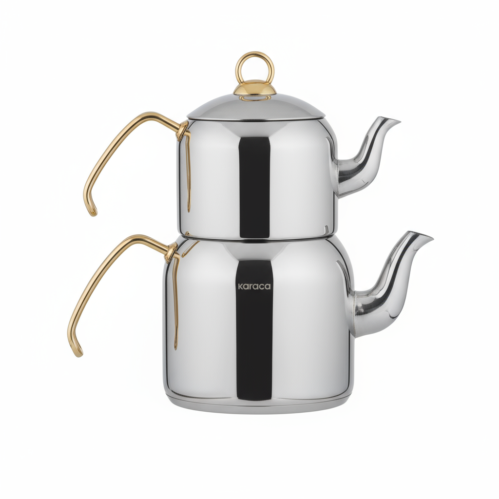 Karaca Esme Midi Induktion Tekande-sæt 3 Liter – Guld