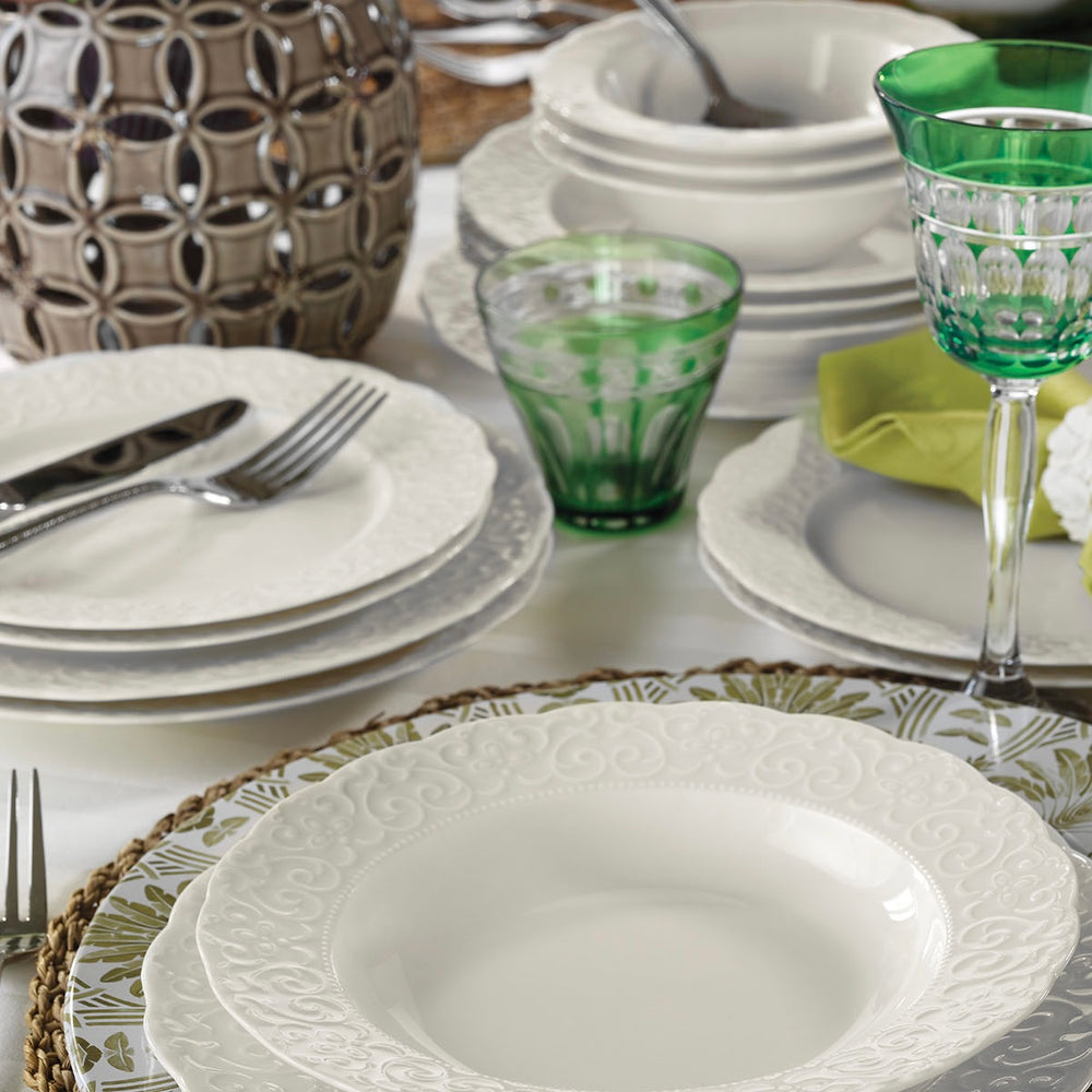 Mønstret Kutayha Porcelænssæt 24 dele - Løven Home