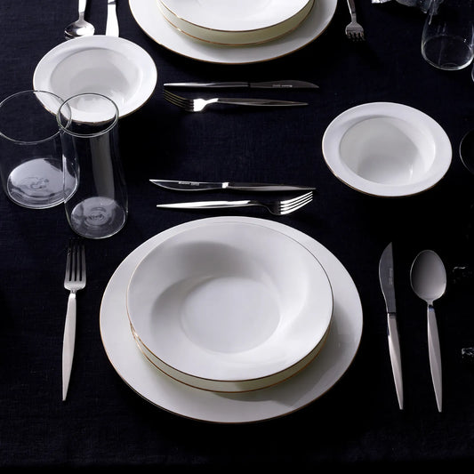 Karaca X Sarıyer Design Vortex Fine Pearl 28-delt 6-personers Spisesæt – Guld