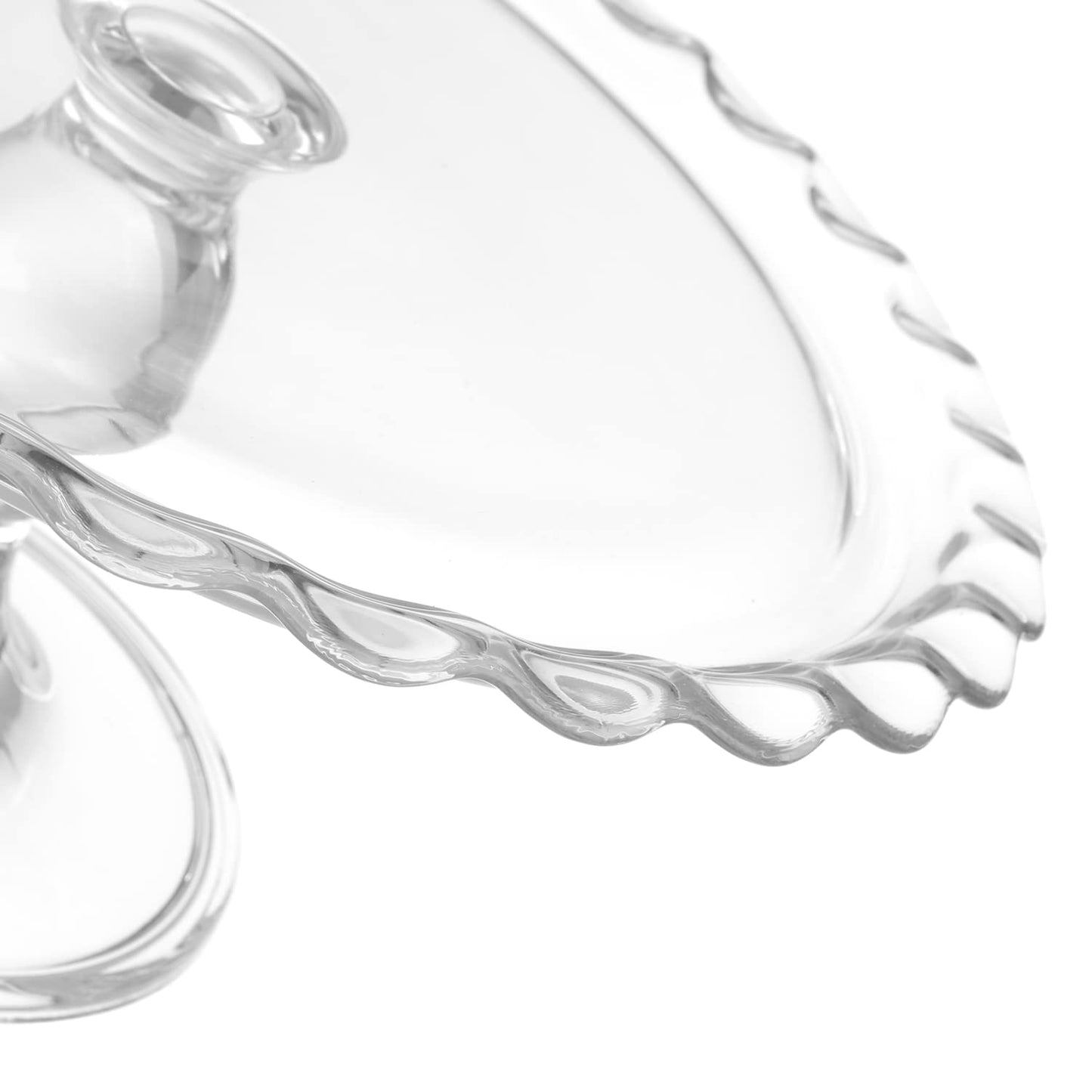 Pasabahce Lagkagefad med Glaslåg – Elegant Opsats i Hærdet Glas (Ø25 cm)