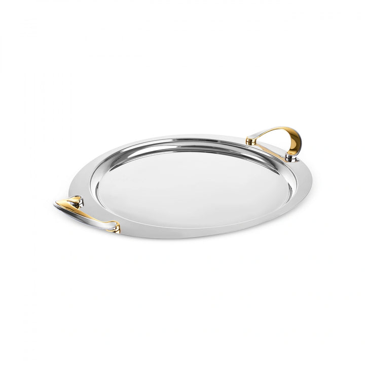 Karaca Serra Rund Serveringsbakke i Stål – 41 cm