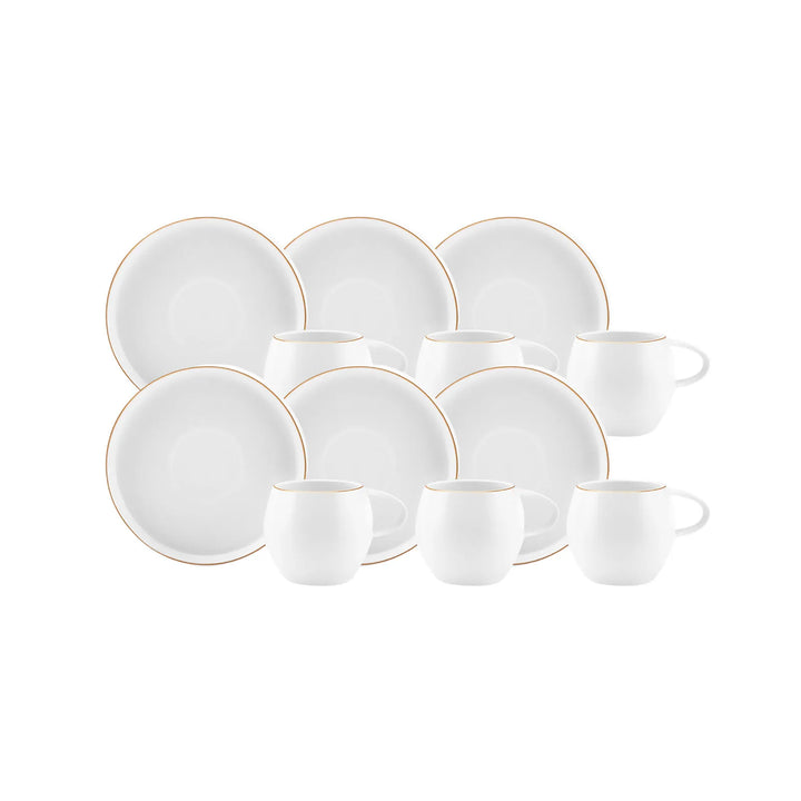Karaca Streamline Sunset Kaffekopssæt – 6 personer - 100 ml