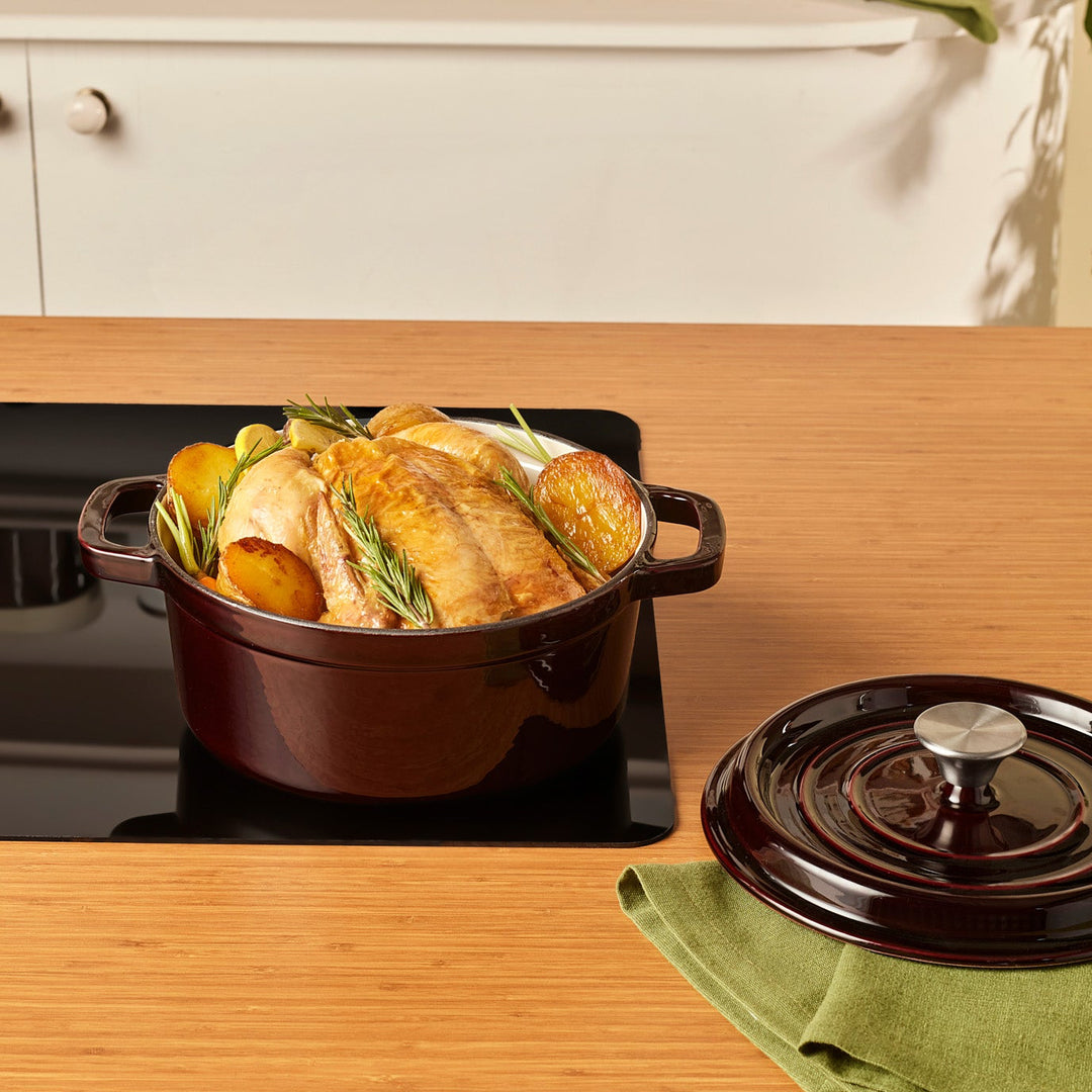 Karaca Heritage Emaljeret Støbejernsgryde – Rødbrun - 24 cm - 3,7 Liter