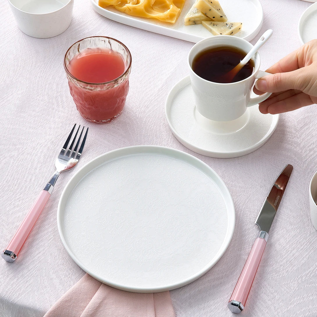 Karaca Forever Bone Salus Porcelæn Morgenmadssæt - 33 dele 6 personer