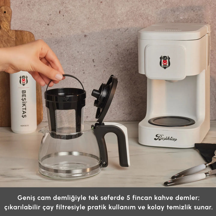 Karaca x Beşiktaş - Just Coffee Aroma 2 i 1 Filterkaffe &amp; Tebryggemaskine