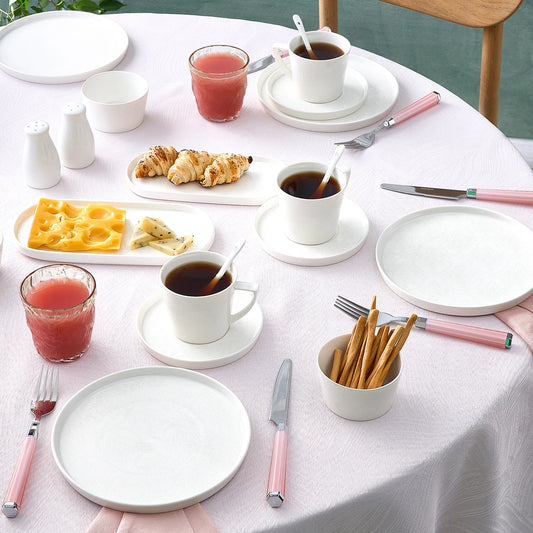 Karaca Forever Bone Salus Porcelæn Morgenmadssæt - 33 dele 6 personer