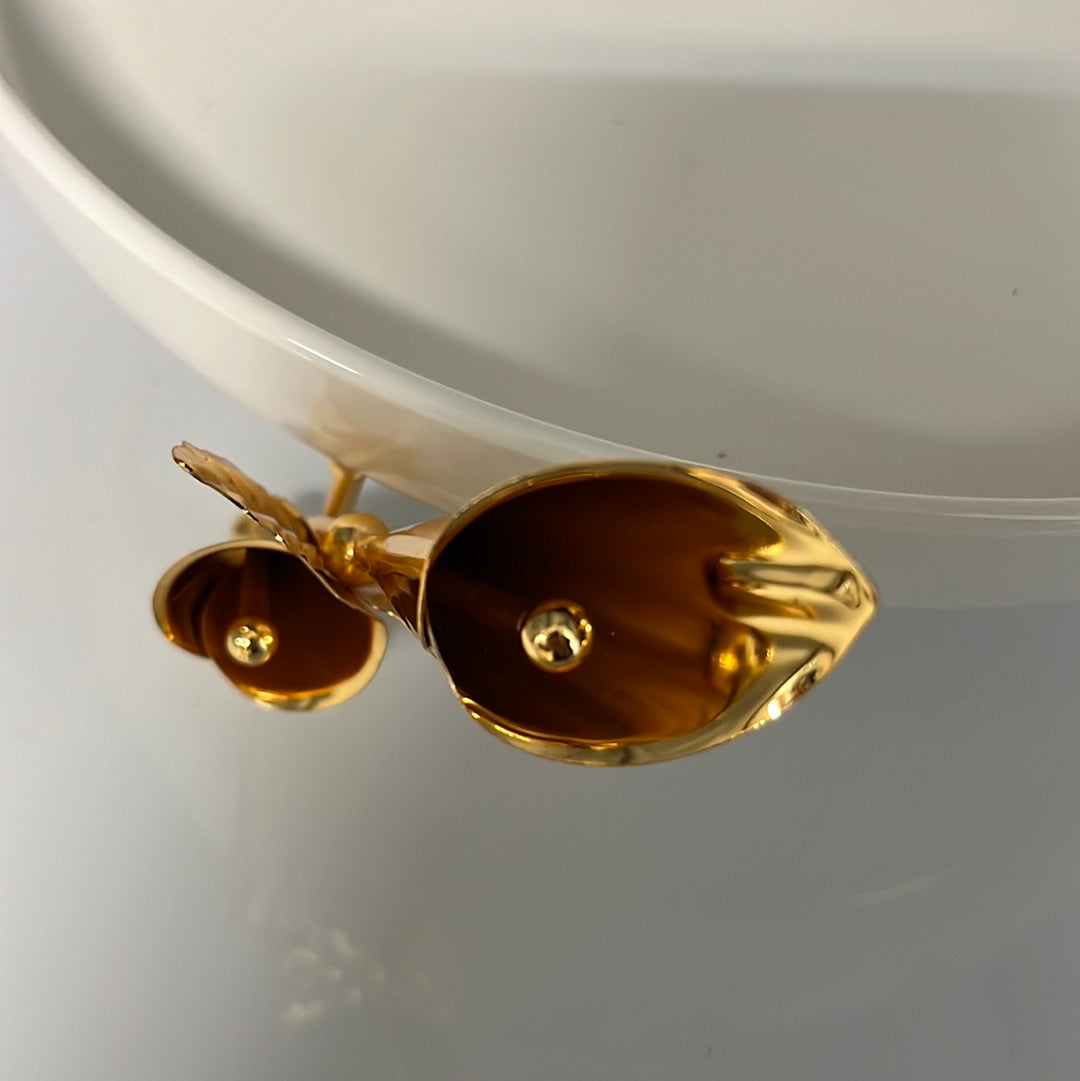 Almina Kageopsats 2 dele - Hvid/Guld