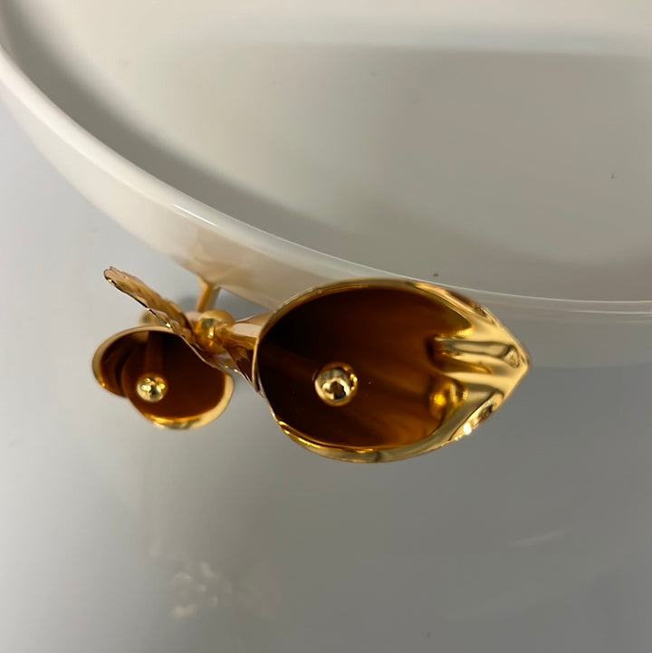 Almina Kageopsats 2 dele - Hvid/Guld