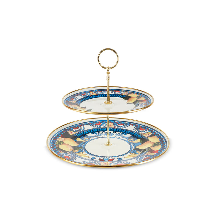 Karaca Amalfi Emalje 2-etagers Kagestand