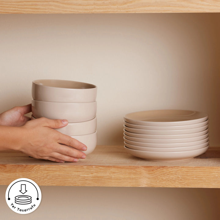 Karaca Earth Collection Terra – 36 dele Middagsservice til 8 personer, Beige