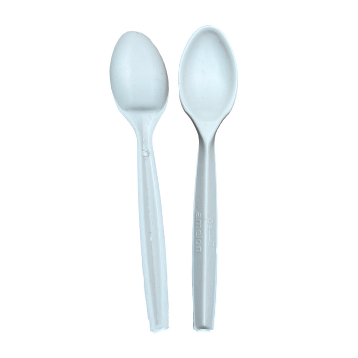 Bio-Baseret Engangsteskeer 20 stk. Hvid