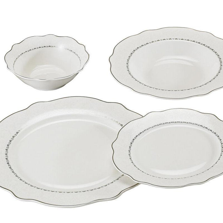 Tallerkensæt 24 Dele 6 Pers. - Schäfer Apollon Silver