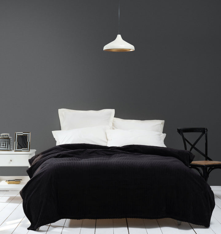 Karaca Home Joena Dobbelttæppe Sort – 220 × 240 cm