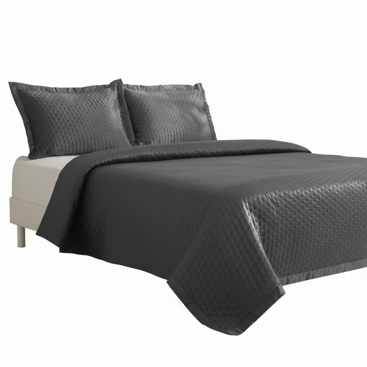 Karaca Home Alice – Dobbeltseng Sengetæppesæt 240x250 cm, Antracit