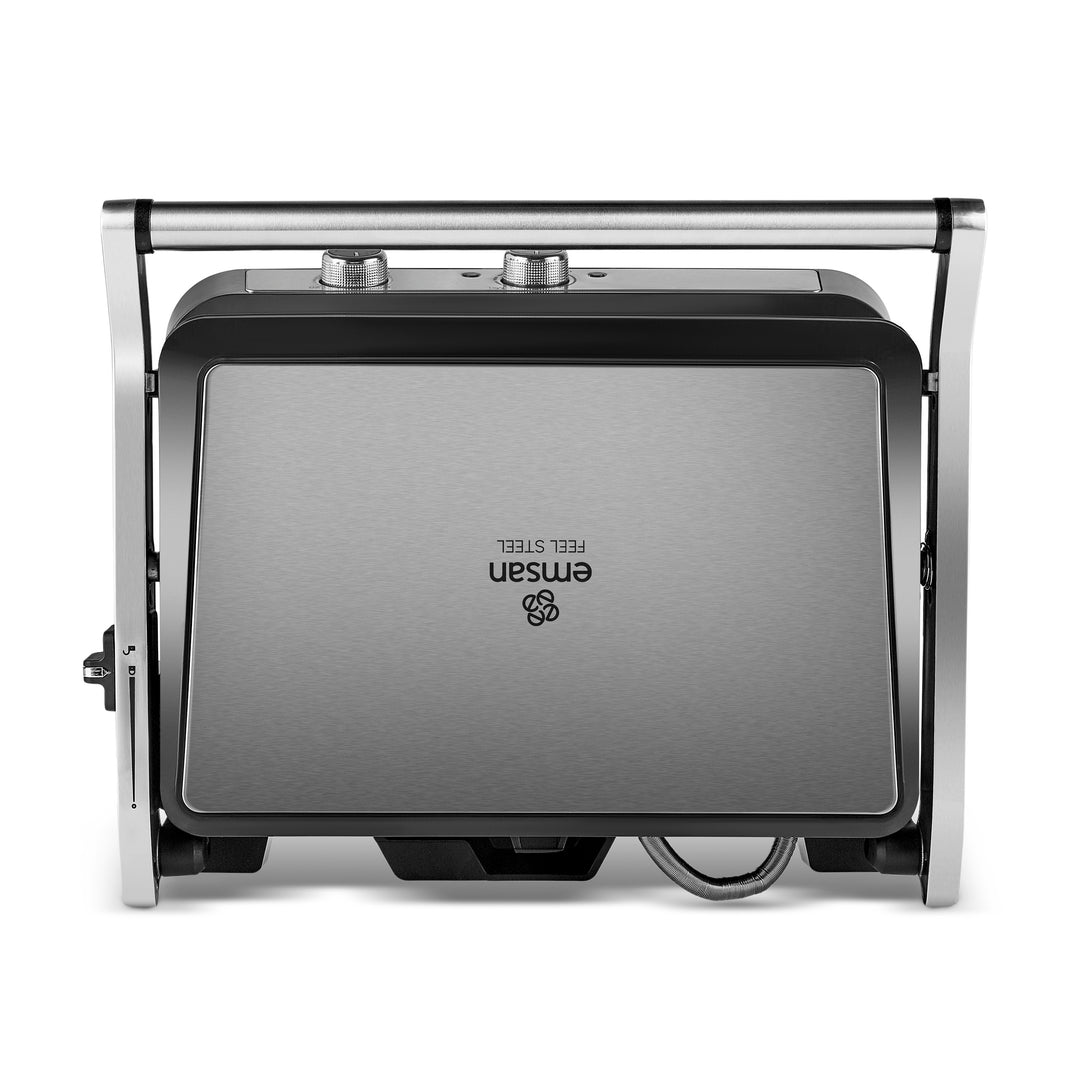 Emsan - Toastmate Grill &amp; Toastmaskine – 6 Skiver | Inox | 2000W