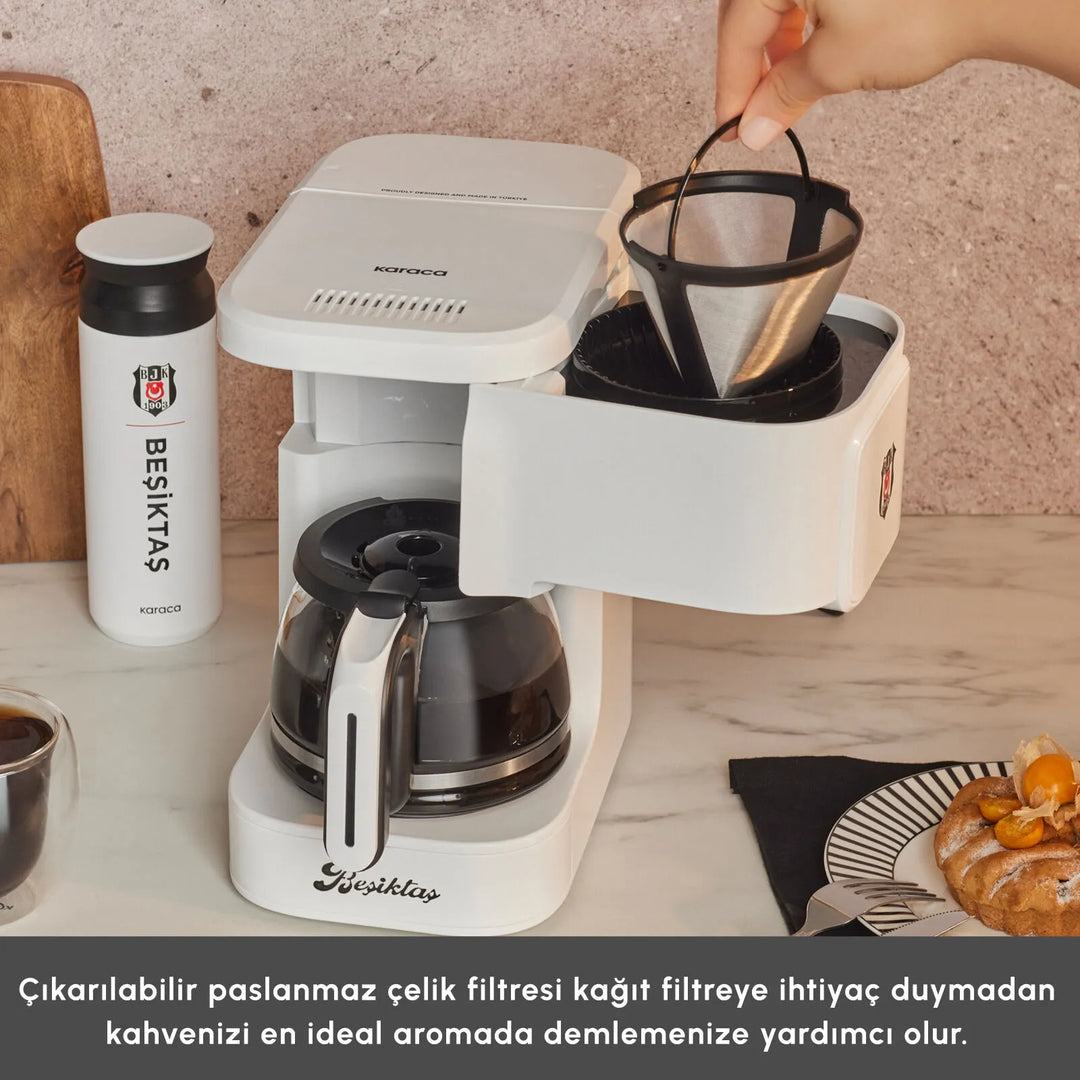 Karaca x Beşiktaş - Just Coffee Aroma 2 i 1 Filterkaffe &amp; Tebryggemaskine