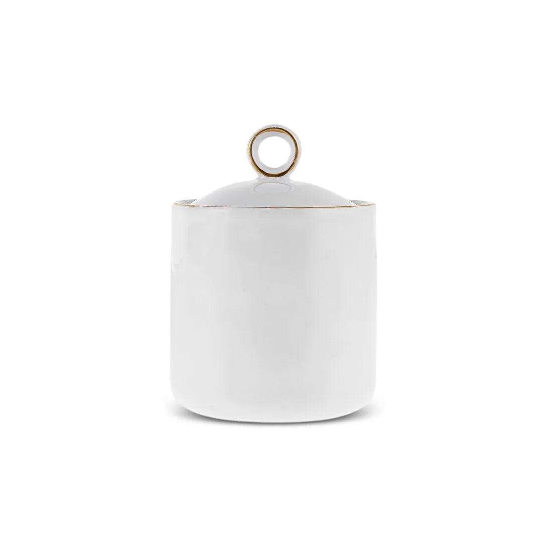 Karaca Lina Badeværelsessæt – 4 Dele i Elegant Hvid & Guld