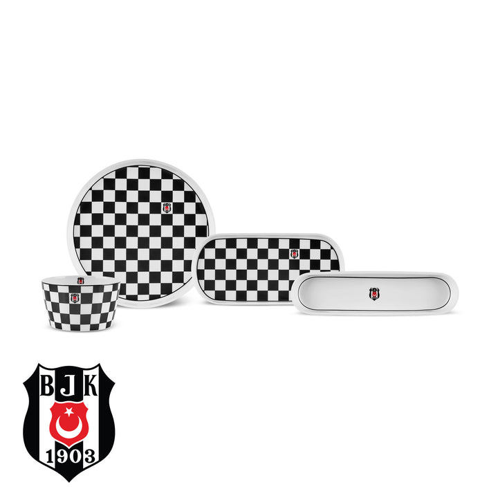 Karaca x Beşiktaş Forever Bone Morgenmadssæt – 14 dele til 6 personer