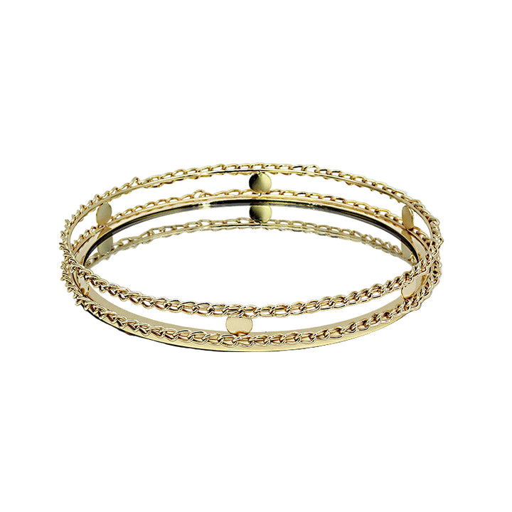 Schäfer Fenya Guld Dekorations Glasfad Rund - 30 cm