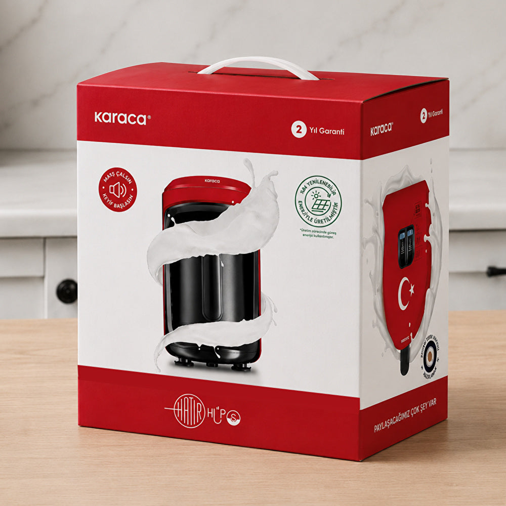 Karaca - Hatır Hüps Türkiye Tyrkisk Kaffemaskine- 5 kopper | Tyrkisk Flag Rød