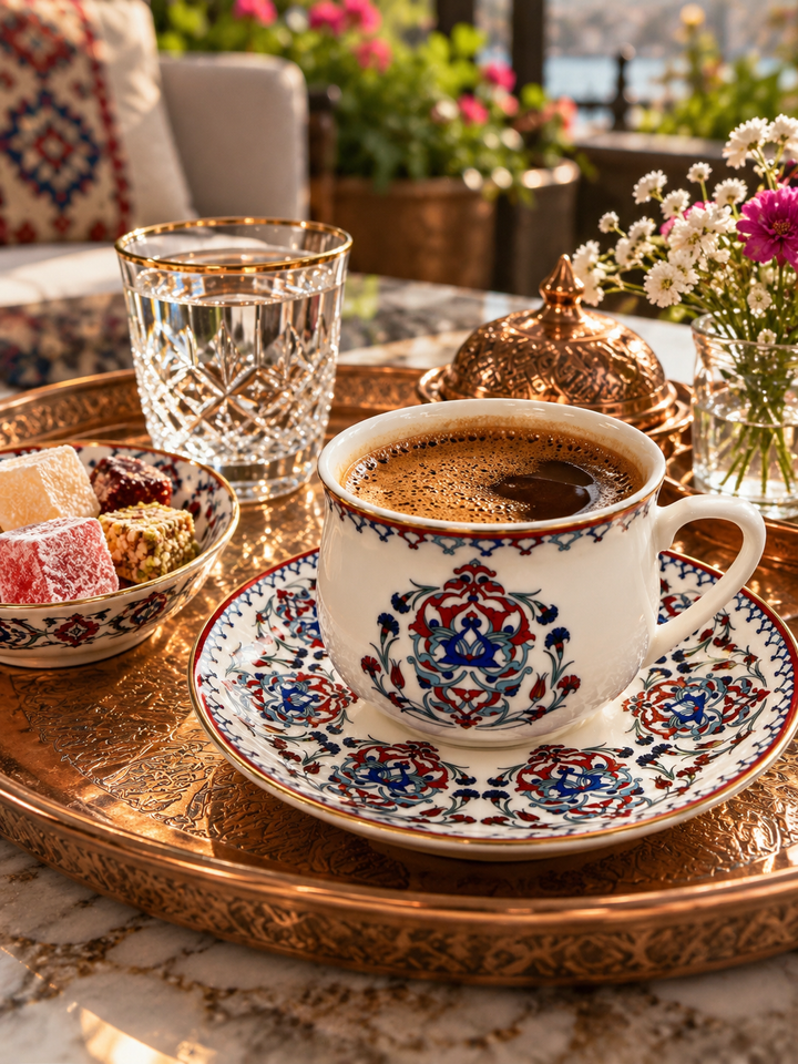 Karaca Nakkas - Espresso Kaffesæt - til 6 personer 100 ml