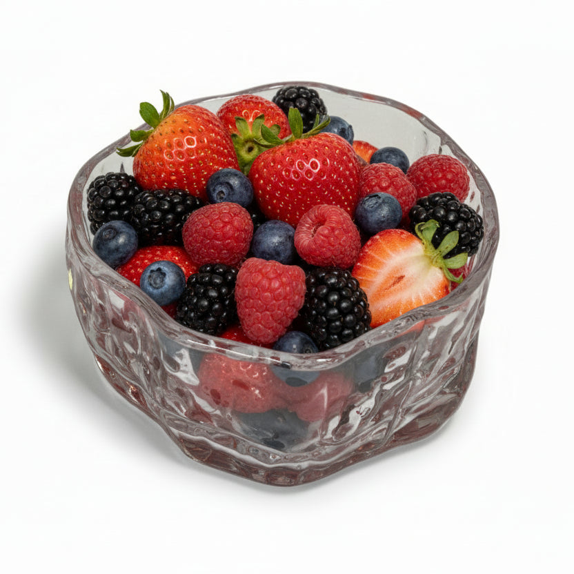 Almina Snow Buccia Dessertskål m/Underkop - Facetsleben Design - 12 Dele - 300 ml