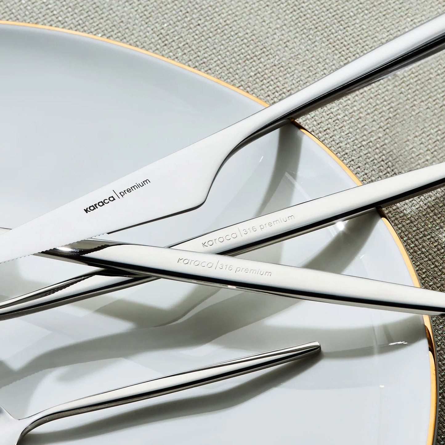 Karaca 316 Premium Moongate Sølv – Bestiksæt til 12 personer, 84 dele