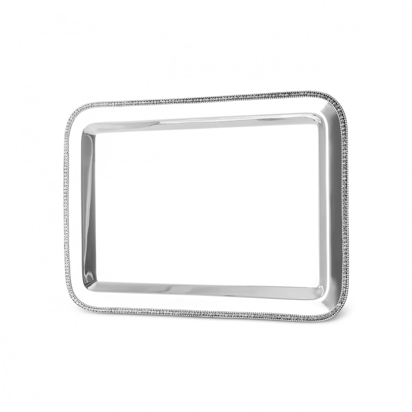 Karaca Majesty Dekorativ Rektangulær Serveringsbakke 42x30 cm – Sølv