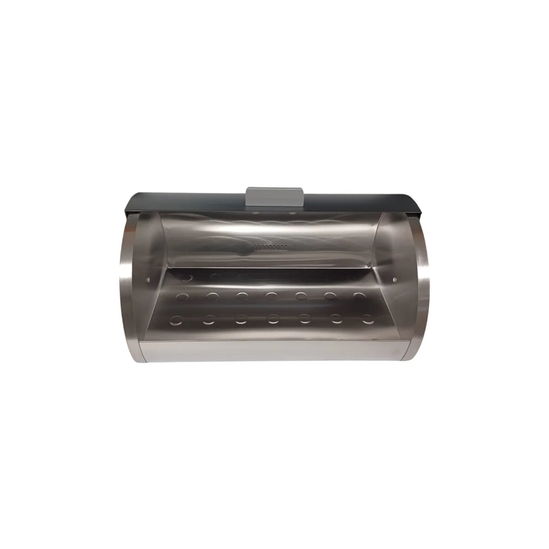 Michelino Brødkasse i Rustfrit Stål – Sort Design (38,5 cm)