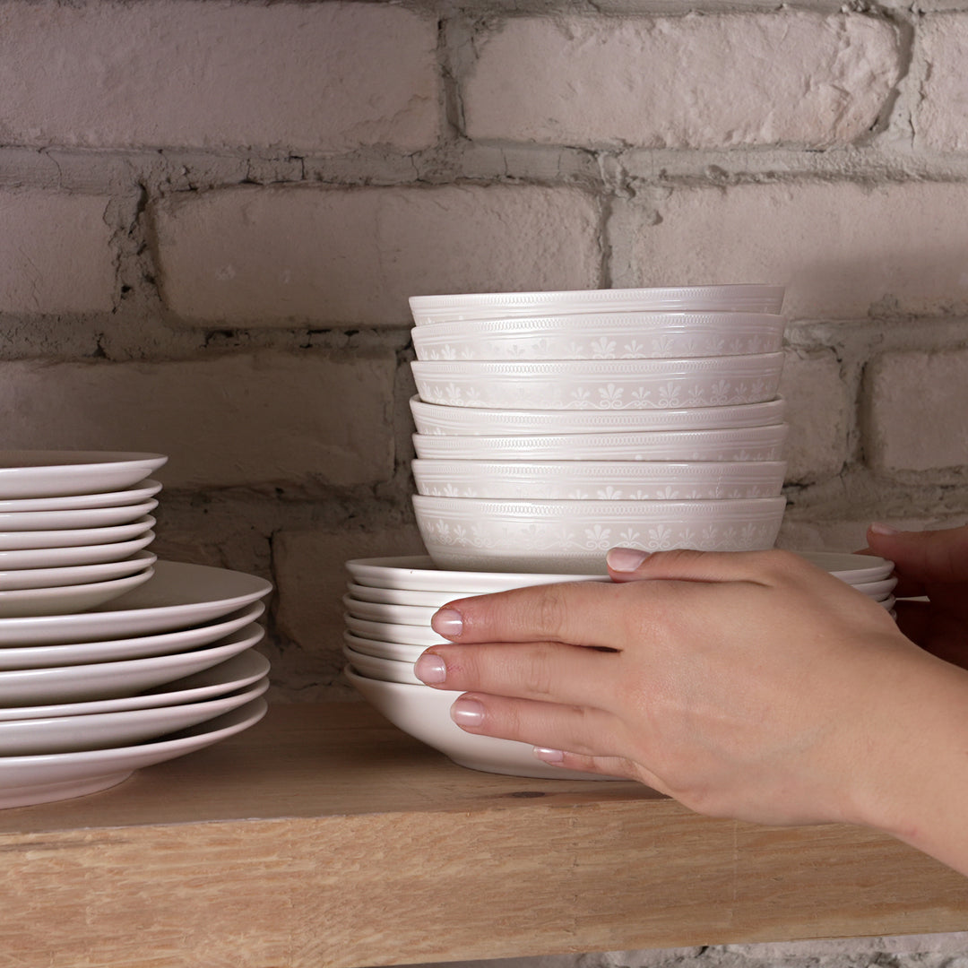 Karaca Arte New Bone Spisestel – 56 dele til 12 personer