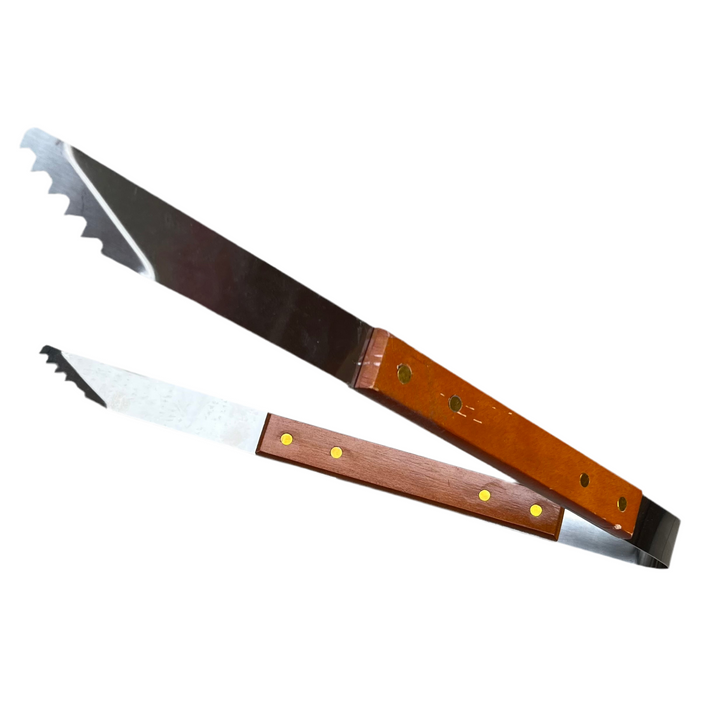 Grilltang af Stål og Træ