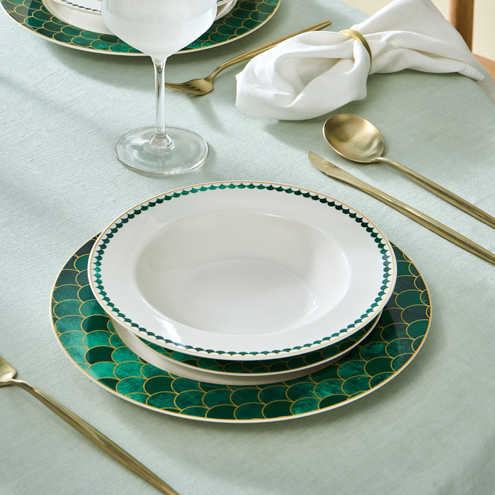 Karaca Forever Bone Zümrüt Spisestel – 24 dele til 6 personer