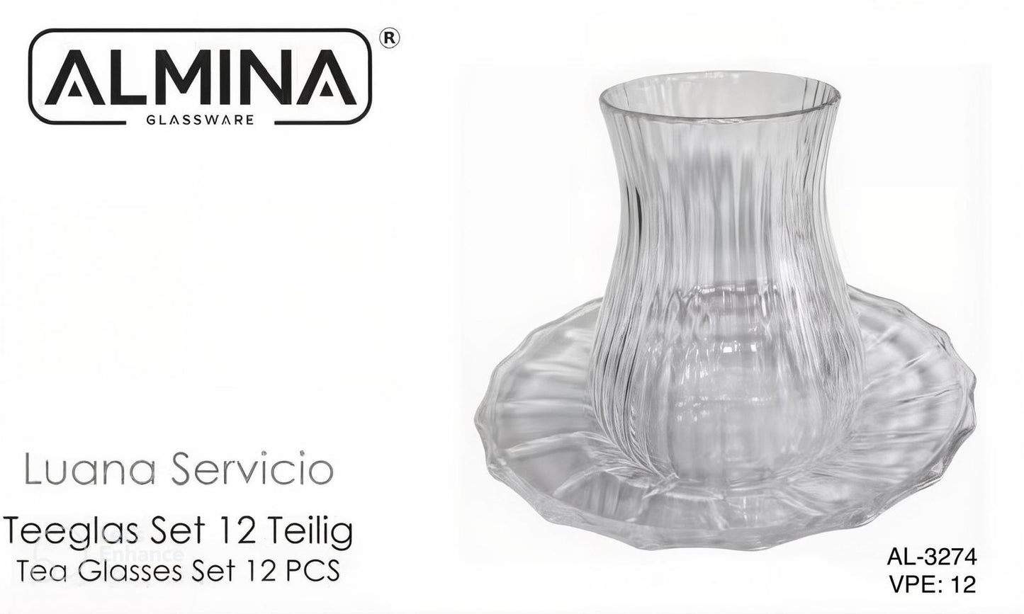 Luana Servicio Teglassæt (12 dele) 170 ml
