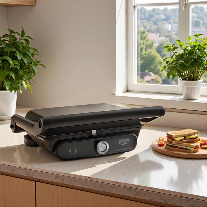 Karaca Gastro Toast- og Grillmaskine 2400W (Støbejernsplader)