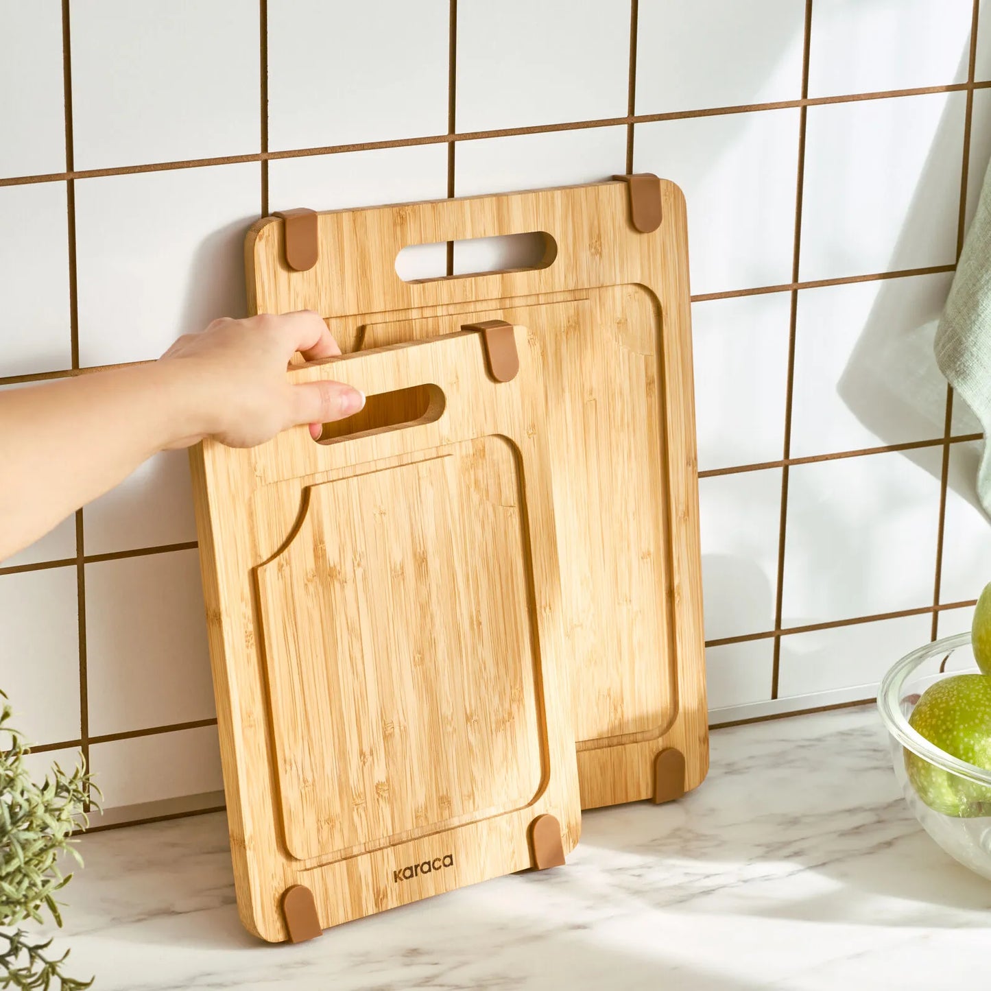 Karaca Roy Bamboo Pro Skærebræt – 2 dele