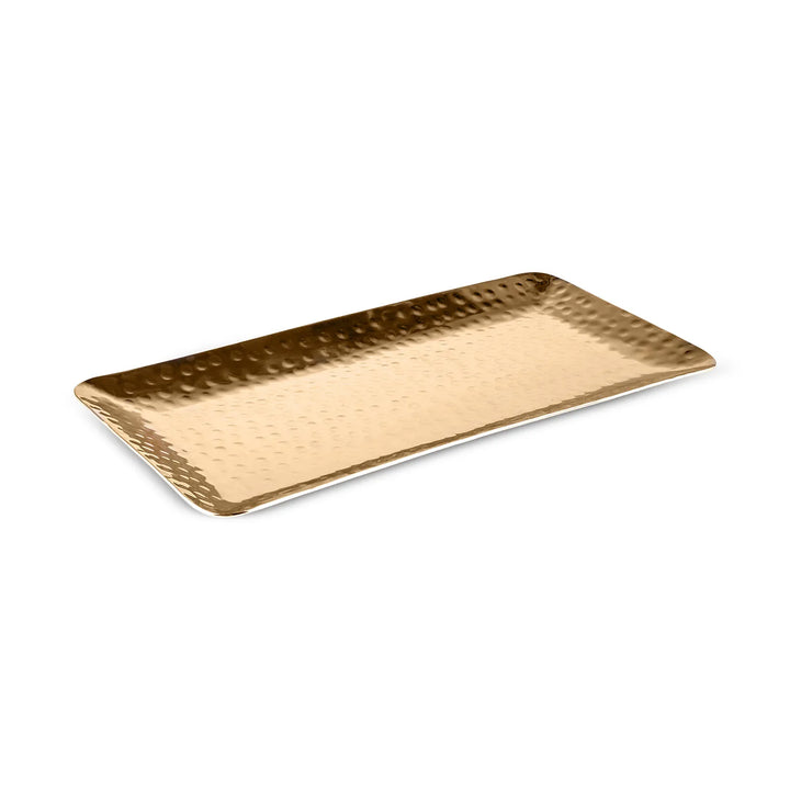 Karaca Home - New Year - Loren - Dekorativ Bakke – Guld – 33 × 15 cm