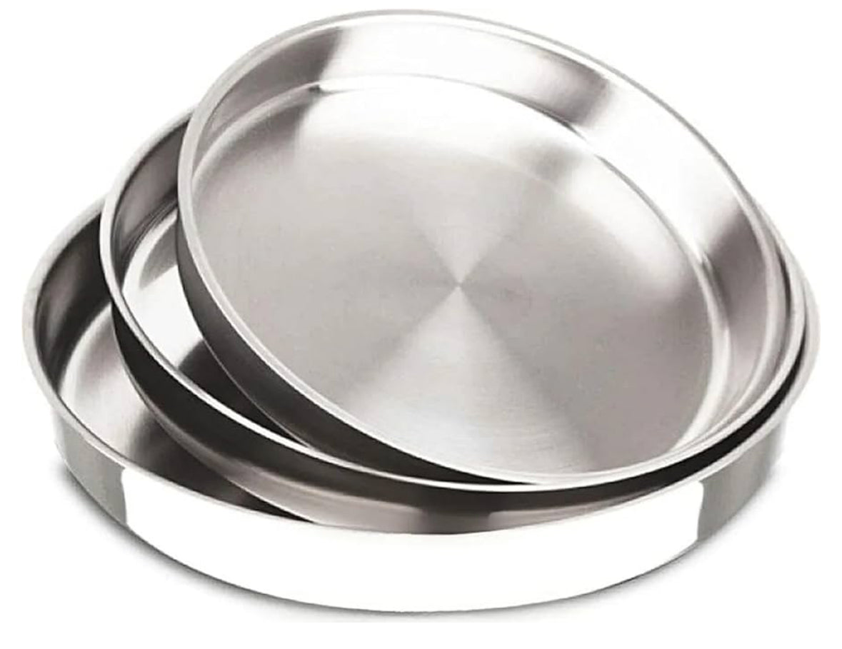 IMEX Rustfri Stål Rund Bagebakke – Sæt af 3 (28/32/36 cm)