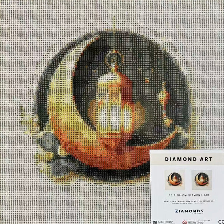 Diamond Art - Måne og Lanterne 30x30 cm - Finest Choice