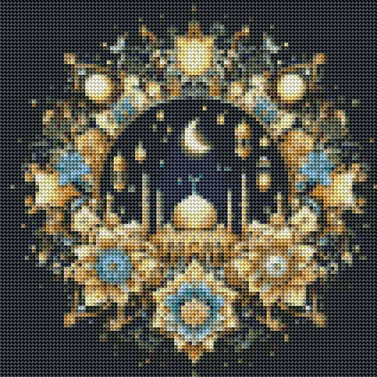 Diamond Art - Blomster og Moské 30x30 cm - Finest Choice